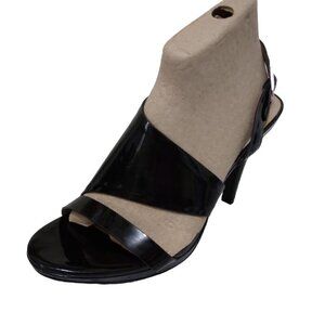 Andrew Geller | "Theola" Heeled Sandals Black Patent | Size 8